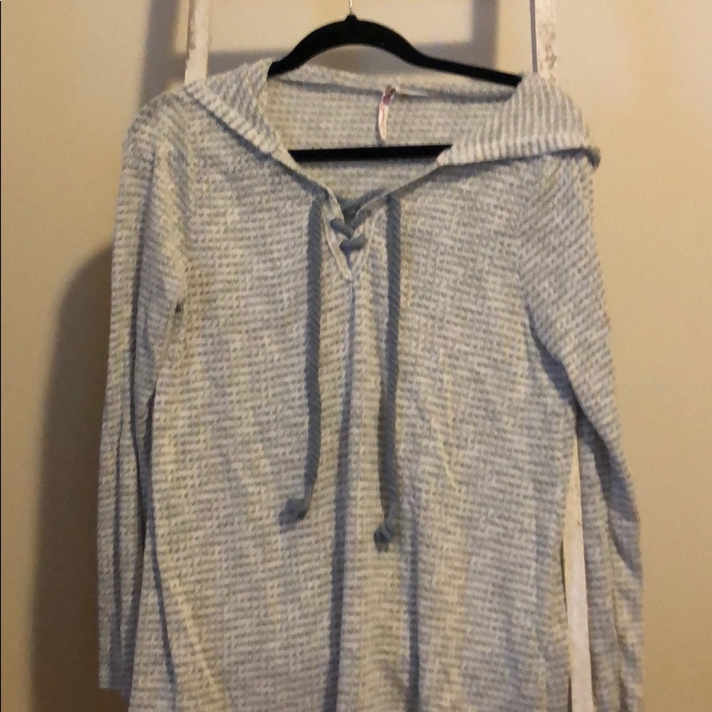 Lace up hoodie
